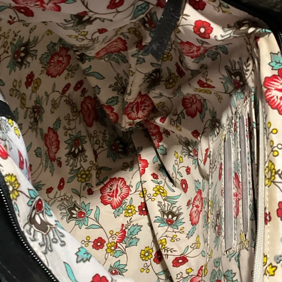 ANTHROPOLOGIE LATIGO LEATHER 🖤NORA BAG BLACK SCALLOPED LARGE TOTE NEW🎁 - Picture 8 of 8